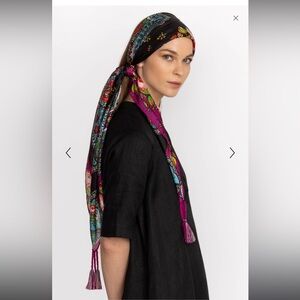JOHNNY WAS 100% SILK  ROSE SPARK SCARF